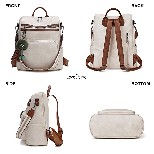 Love Deliver Leather Backpack Purse For Women Travel Fashion Ladies Shoulder Bags Backpacks With Small Purses #TOP2