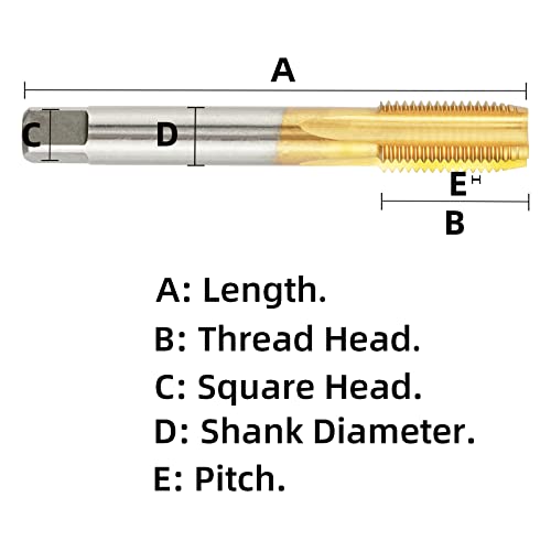 Aceteel Tr3.5 X 1 Ti-gecoate metrische trapeziumvormige kraan, Tr3.5 X 1 HSS Titanium gecoate trapeziumvormige schroefdraadkraan Rechterhand