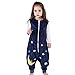 Sac de Couchage Flanelle Wearable Couverture de Bébé - Bébé Gigoteuse Enfant sans Manches pour Printemps Automne Hiver (3-5 Ans, Bleu foncé)