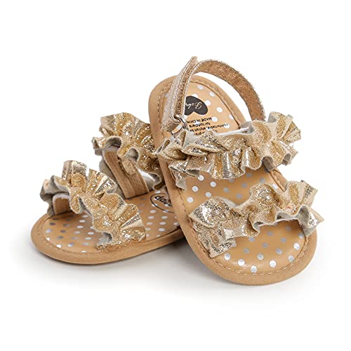 Image of Infant Baby Girls Boys Summer Sandals Premium Unisex Non Slip Rubber Soft Sole Breathable Toddler First Walker Outdoor Beach Shoes