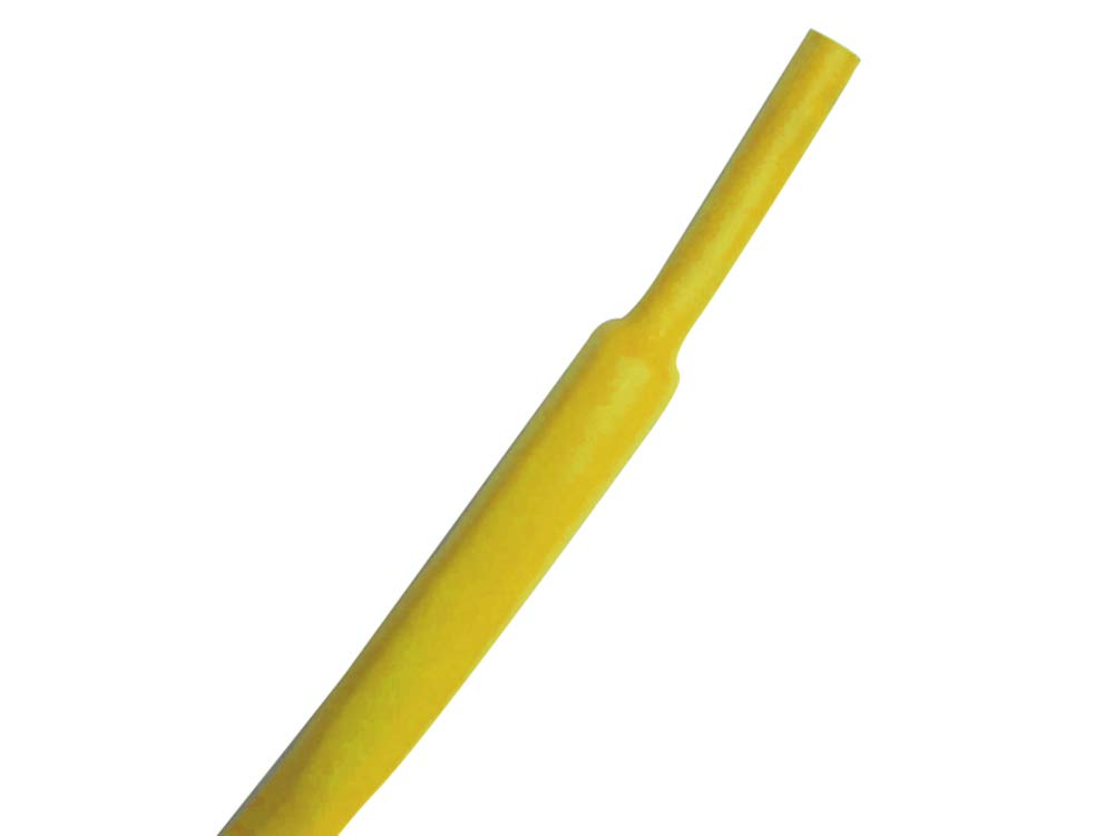 Kable Kontrol Heat Shrink Tubing - 1” Inch - 10' Ft Long, Yellow Polyolefin - 2:1 Industrial Shrink Tube & Cable Sleeve for Electrical Wire Insulation