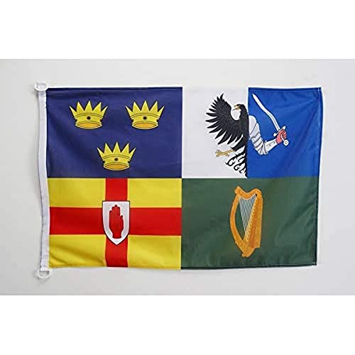 Image of Ireland 4 provinces Flag 2' x 3' for outdoor - Four Irish Provinces flags 90 x 60 cm - Banner 2x3 ft Knitted Polyester with rings - AZ FLAG