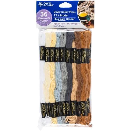 J. P. Coats Coats & Clark 6-Strand Embroidery Floss Value Pack 36/Pkg-Hygge, White