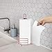 Buruis Paper Towel Holder for Countertop, Metal Standing Paper Towel Dispenser with U-Shape Handle and Stable Base, Pink