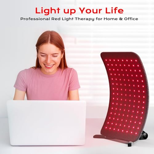 Image of Red Light Therapy, 2 in 1 Red Light Therapy for Face and Body, 660nm and 850nm Infrared Light Therapy, Red Light Panel at Home for Pain, Skin, Back, Leg, Waist, Joints, Muscles (Black)