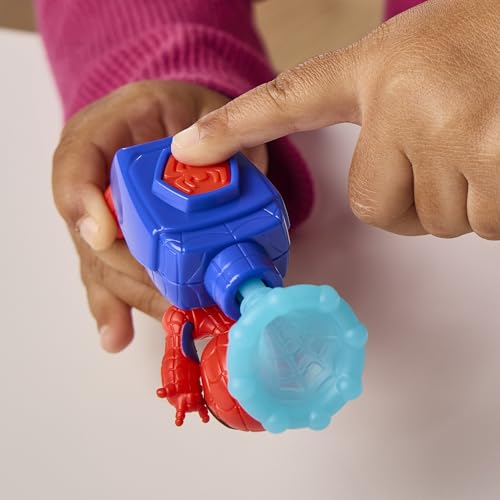 Marvel Spidey et Ses Amis Extraordinaires Hélico de l'équipe Spidey, Figurine de 7,5 cm et véhicule avec Projectile, Jouets pour Enfants, dès 3 Ans