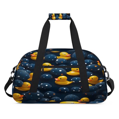 Sports Duffle Bags Cute Ducks Travel Duffle Bag Gym Bag Weekender Travel Bag Waterproof Overnight Bag Carry On Travel Tote Bag Dance Bags2