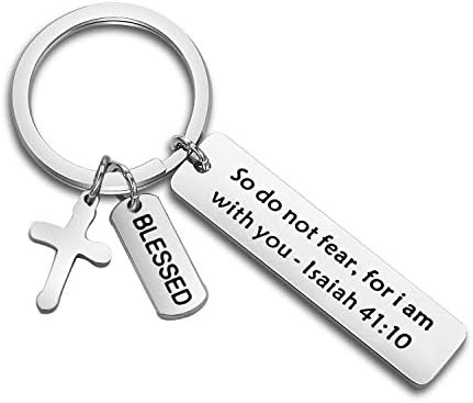Christian Bracelet/Keychain Gift Do Not Fear for I Am with You Isaiah 41:10 Bible Verse Religious Jewelry