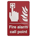 'Schild Fire Alarm Call Point FIXMAN 764013 Hinweisschild auf Handfeuermelder 100 x 150 mm, fest