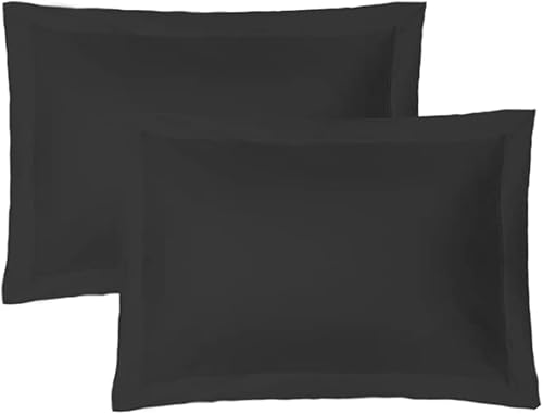 iMaylex Juego de 2 fundas de almohada suaves y transpirables 100% algodón egipcio, fundas de almohada decorativas como la seda y acogedoras, color