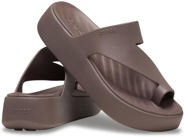 Crocs Women's Getaway Toe Loop Platform Sandals, LiteRide Comfort, Truffle, 5 - Image 3