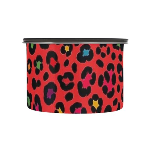 Contenedor para almacenamiento de café con diseño leopardo rojo miniatura 2