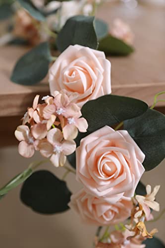 Yyhuawu Artificial Flowers Combo Box Set Gradient Color Flower Leaf With Stems For Diy Wedding Bouquets Centerpieces Baby Shower Party Home Decorations (Gradient Champagne) #TOP4