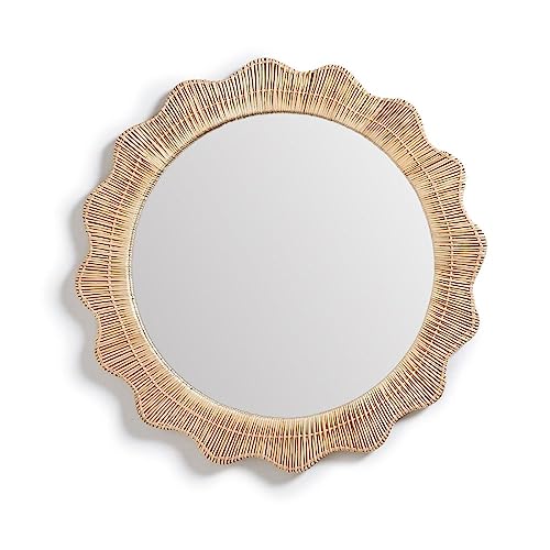 Two's Company Wicker Weave Hand-Crafted Wall Mirror (54443)