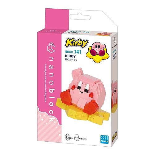 nanoblock BANDAI Nintendo - Kirby - Mini-Bausteinfigur, Pixelart - 220 Teile - NBK141