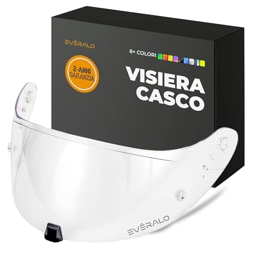 Everalo Visiera Compatibile con Scorpion Exo 520-1400 - 391 - R1 Air (Trasparente)