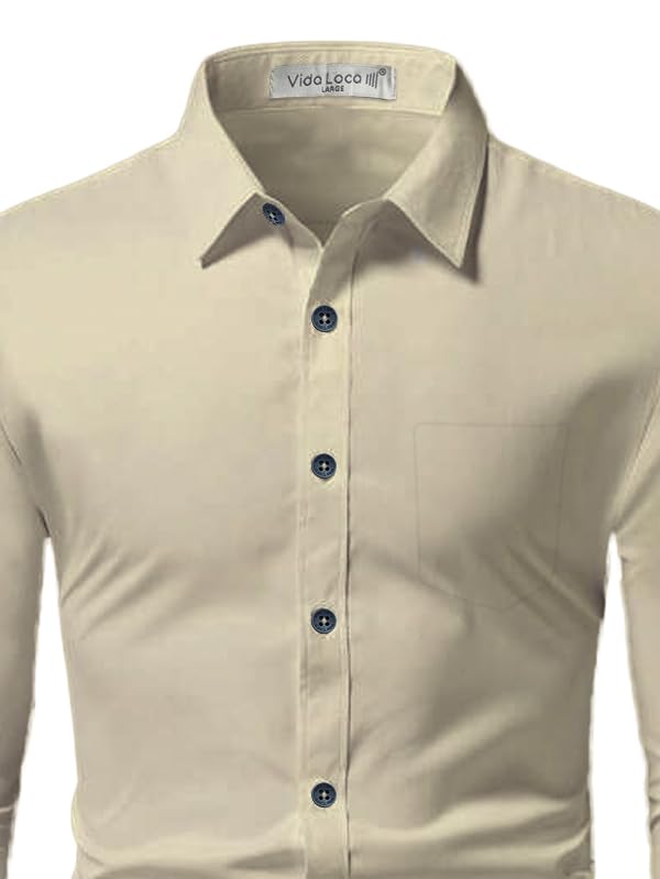 Image of Vida Loca Full Sleeve Spread Collar Cotton Blend Casual, Festival Stylish Slim fit Shirt for Men and Boys.