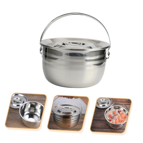 Marmite grosse capacité 21 cm en acier inoxydable Uonlytech pour cuisson induction