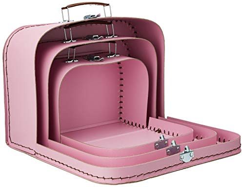 Cargo Vintage Travelers Mini Suitcases, Set of 3, Pink Blush
