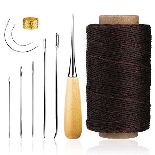 BAGERLA 273 Yards Leather Waxed Thread Sewing Kit Including Dark