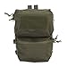 WarmHeartting Tactical Back Panel Double Pouch GP Pocket Bag with Comm Routing Loop, Tactical Zip-on Panel Pouch Expanding Pockets for FCPC Military Gear