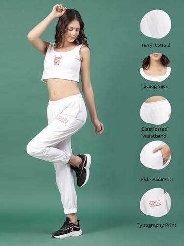 Image of Rigo Cotton Co-ord Set for Women | Round Neck, Slim Fit Tracksuit Co-ords Set for Women | Stylish Dresses for Women | Casual Wear, Beach Wear, Vacation Wear Outfit for Women