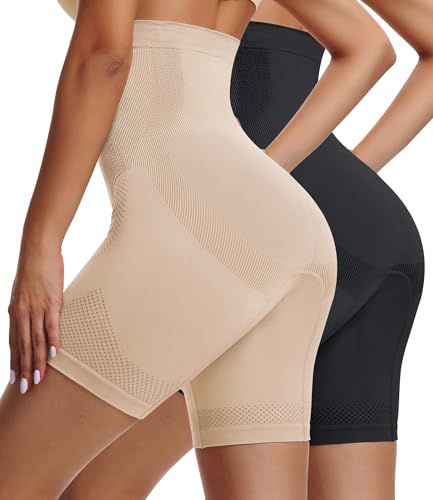 Image of Sarin Mathews Women's Tummy Control Shapewear Shorts High Waisted Body Shaper for Thigh Slimming Underwear Girdle