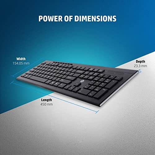 HP USB Wireless Spill Resistance Keyboard and Mouse Set with 10m