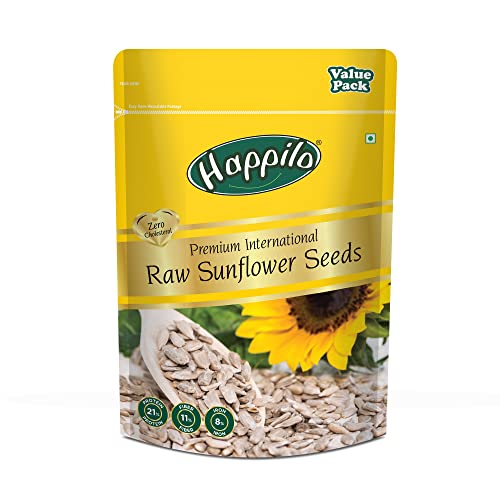 Image of Happilo Premium Natural Authentic Sunflower seeds No shell 1000g Value Pack, Healthy Protein Snack for Diet Food
