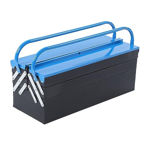 Boîte de rangement d'outils métallique à 5 plateaux dépliables - 6