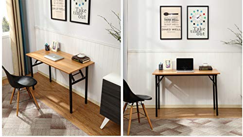 31” Folding Commercial Table Training Table Folding Computer Desk Workstation Folding Laptop Table,Home Office Desk, No Assembly Needed,Bown - Thumbnail 3
