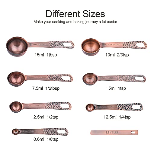 Smithcraft Measuring Cups And Spoons Set, Copper Measuring Cups And Spoons Set, Stainless Steel Measuring Cups And Spoons, Copper Plated Measuring Cups Spoons, 6 Measurer Cups, 7 Measurement Spoons #TOP2