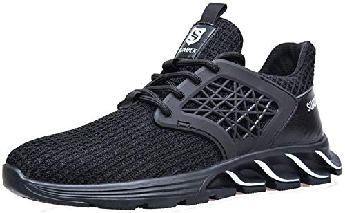 Nasonberg Sicherheitsschuhe Herren Arbeitsschuhe Herren Damen s3 Leicht Schutzschuhe mit Stahlkappen, 01Schwarz 38 EU