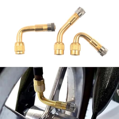 3 Piezas Profesional Neumático Válvula Extensión Adaptador, Extensión de Vástago de Neumático, Niquelado Cobre Neumático Válvula Extensión Válvula Adaptador,Extensores de Válvula