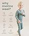 Woolino Merino Wool Base Layer for Kids - Super Soft Kids Long Sleeve Thermal Top - All Natural Base Layer Shirt - (3-4 Years) - Honey