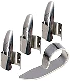 Material: metal. Púas para pulgar, de acero inoxidable, para banjo, ukelele, guitarra. Dimensiones como se muestra en la