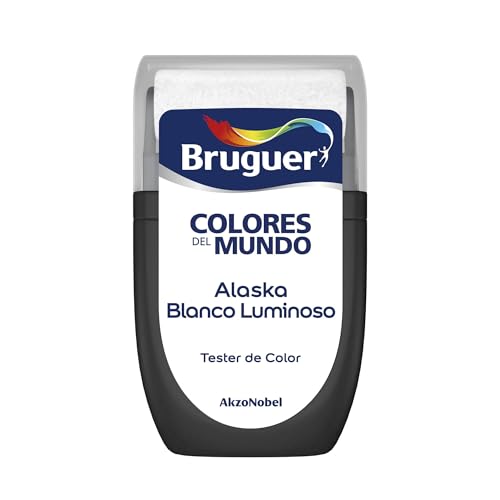 Bruguer Tester Rodillo Pintura para paredes Colores del Mundo Alaska Blanco Luminoso 30 ml – para probar y retocar el color fácilmente