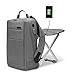 Yajun Rucksack Stuhl Klappstuhl Angelrucksack Wandersitz USB Daypack wasserdichte Tragbare Multifunktionstasche Einfache Und Elegante Doppelte Umhängetaschen,Gray