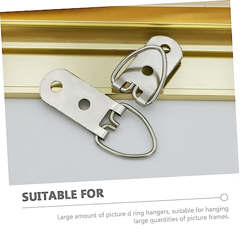 Image of ARTIBETTER 50pcs Heavy Duty D- Picture Frame Hangers Robust Hanging Hardware for Photos Art Decorations for Home Office Gallery Use Versatile Wall Mounting