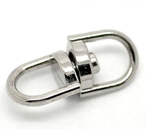 Amazon.com: 50 Silver Tone Swivel Key Ring Keychain Connectors 19