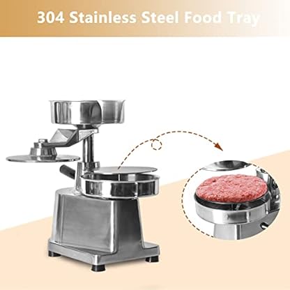 Burger-Maschinen-Maker Burger-Formmaschine Manuelle kommerzielle Burger-Patty-Maker Edelstahl-Patty-Durchmesser 15 cm für persönliche und kommerzielle Lebensmittel Hochleistungspro – Bild 4