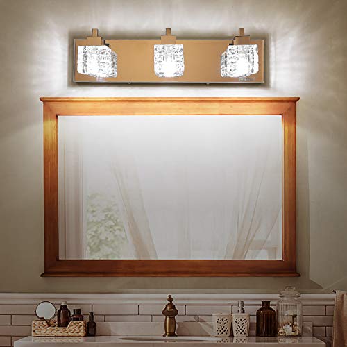 TRLIFE Bathroom Vanity Light Fixtures, Modern Bathroom Lights Over Mirror 3 Lights Vanity Light 19inches Crystal Vanity Light Fixture by TRLIFE - Image 3