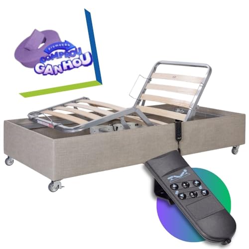 Cama Hospitalar Elétrica Idoso com Rodas Controle Remoto Bivolt até 150kg Pilati