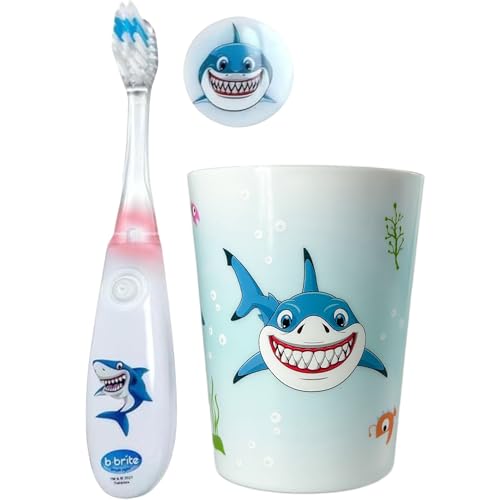 Brosse à dents pour enfants pour instaurer la routine du matin avec le requin
