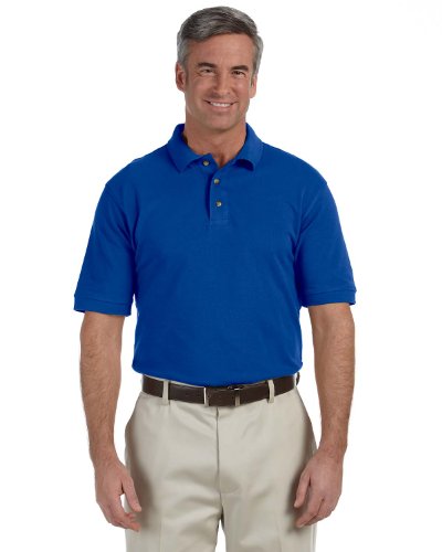 Polo en coton piqué bleu roi grande taille XX-Large pour homme Harriton