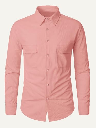 Image of Noble Monk Men's Polyester Regular Fit Solid Casual Shirt |Full Sleeve|Stylish Shirt