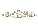 SAMKY Dainty Rhinestone Crystal Flower Princess Tiara - Faux Pearls Gold Plated T295