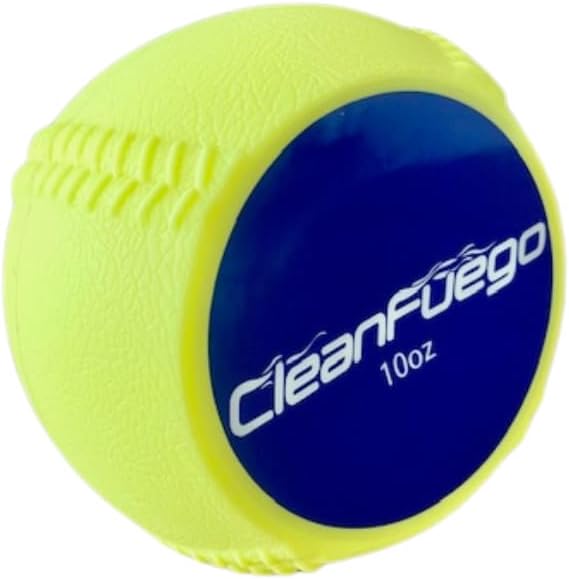 CleanFuego Flyo 12” Softball Single (10oz) | Softball Pitching/Throwing Trainer | Soft Shell Plyometric Balls | Immediate Visual Feedback | Spin Efficiency Training