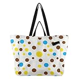 Caihoyu Bolsas grandes para vacaciones, cocina, comestibles, casual, para hombres, agricultores, mercado, viajes, diseño de lunares