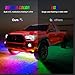Nilight 4Pcs Car Underglow Neon Accent Strip Lights 256 LEDs RGBIC Multi Color DIY Sound Active Function Music Mode with APP Control and Remote Control Underbody Light Strips, 2 Years Warranty